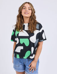 Stijl Tee - Abstract Yardage Print