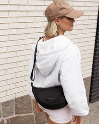 Sylvia Nylon Crossbody Bag - Black