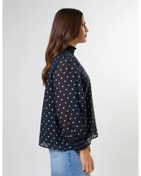 Sylvie Blouse - Midnight Dot