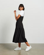 Macey Pinafore Dress - Black Plaid