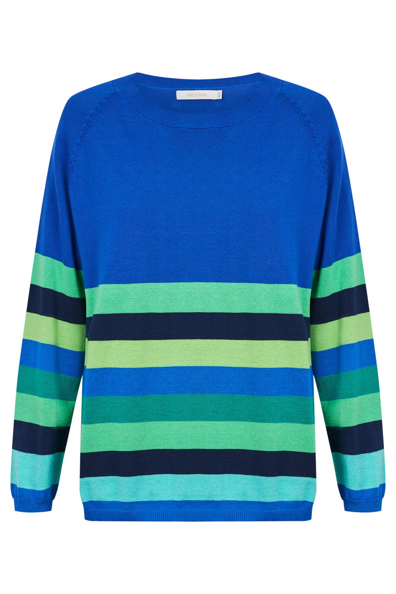 Florida Stripe Jumper - Cobalt