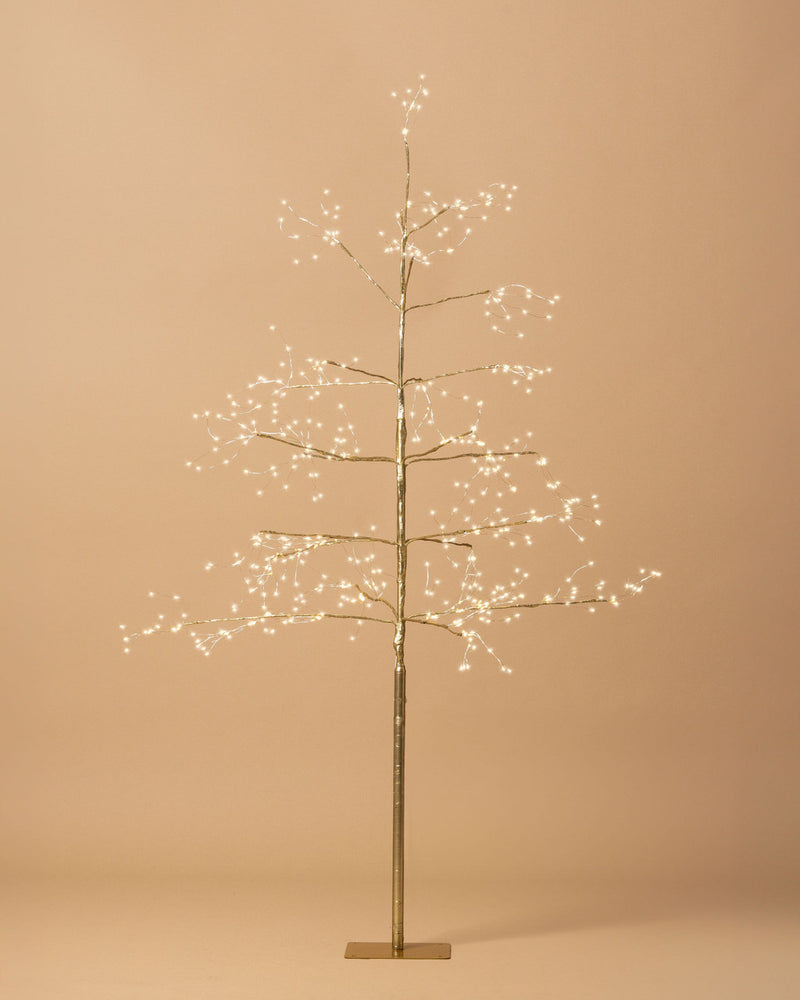 Arctic Birch Seed Light Tree - Medium - Champagne