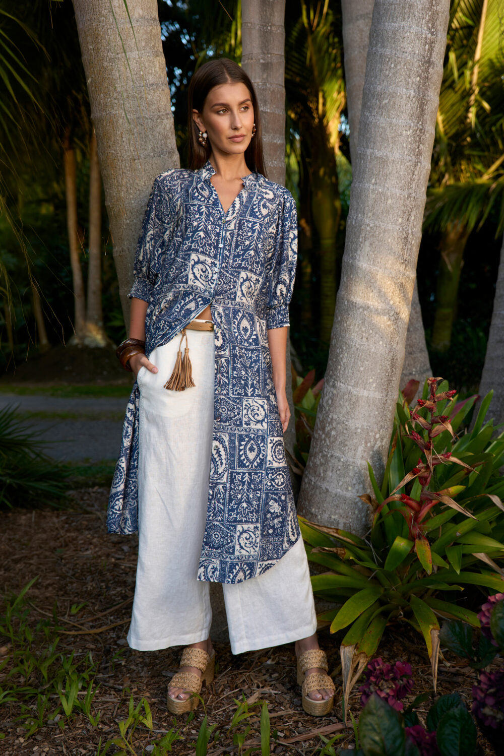 Taja Shirt Dress - Ink Multi