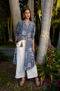 Taja Shirt Dress - Ink Multi