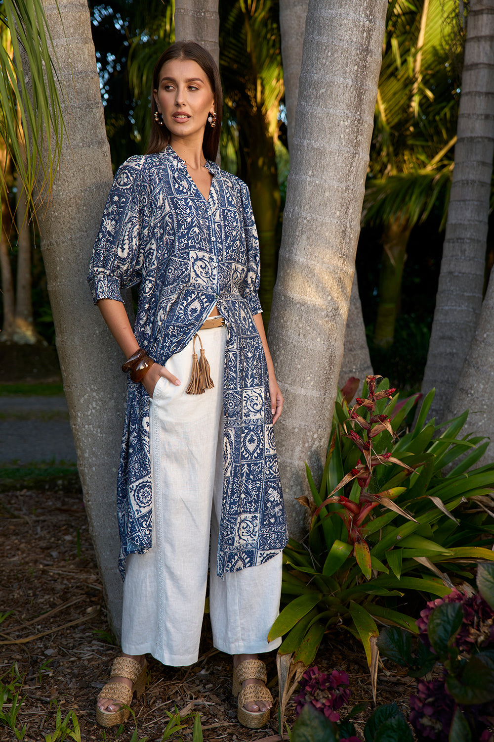 Taja Shirt Dress - Ink Multi