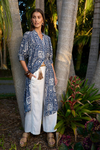 Taja Shirt Dress - Ink Multi