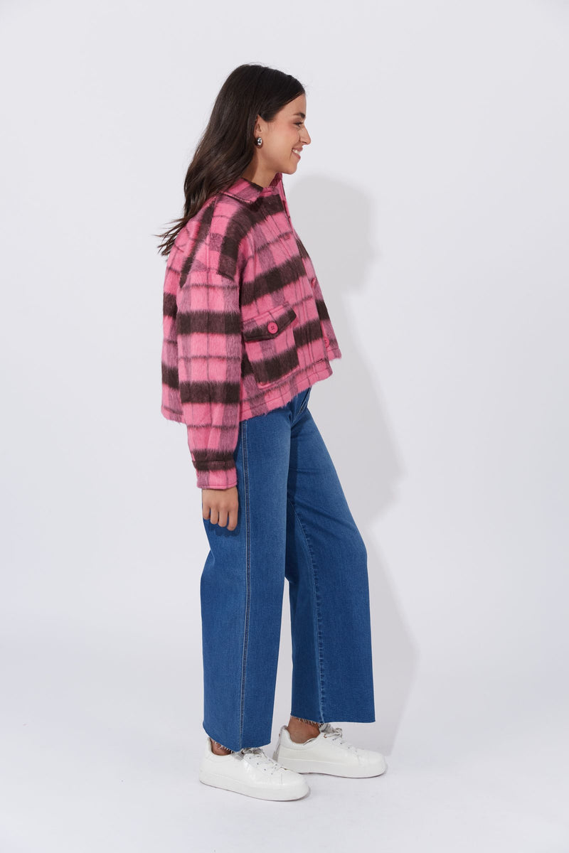 Daytona Crop Jacket - Pink