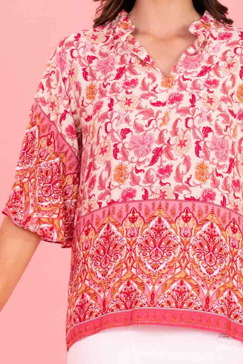 Terese Top - Pink Boho