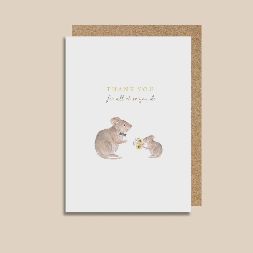 Thank You for All That You do Mice Card