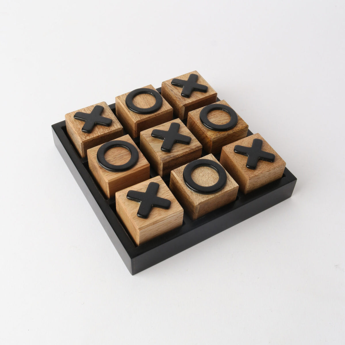 Tic Tac Toe 15cm x 15cm -Black + Natural