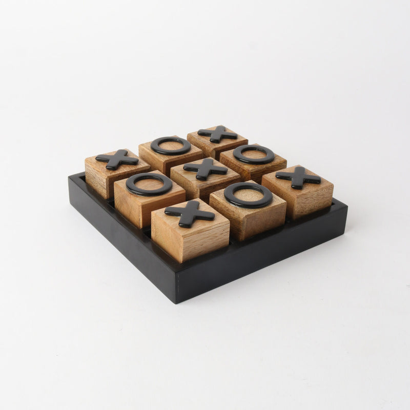 Tic Tac Toe 15cm x 15cm -Black + Natural