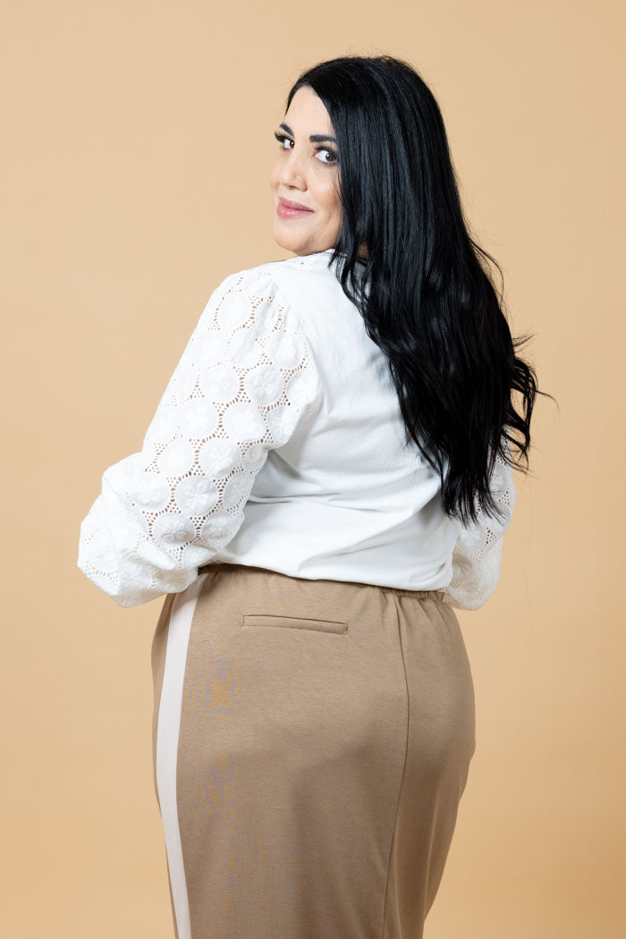 Tommy Embroidered Top - White