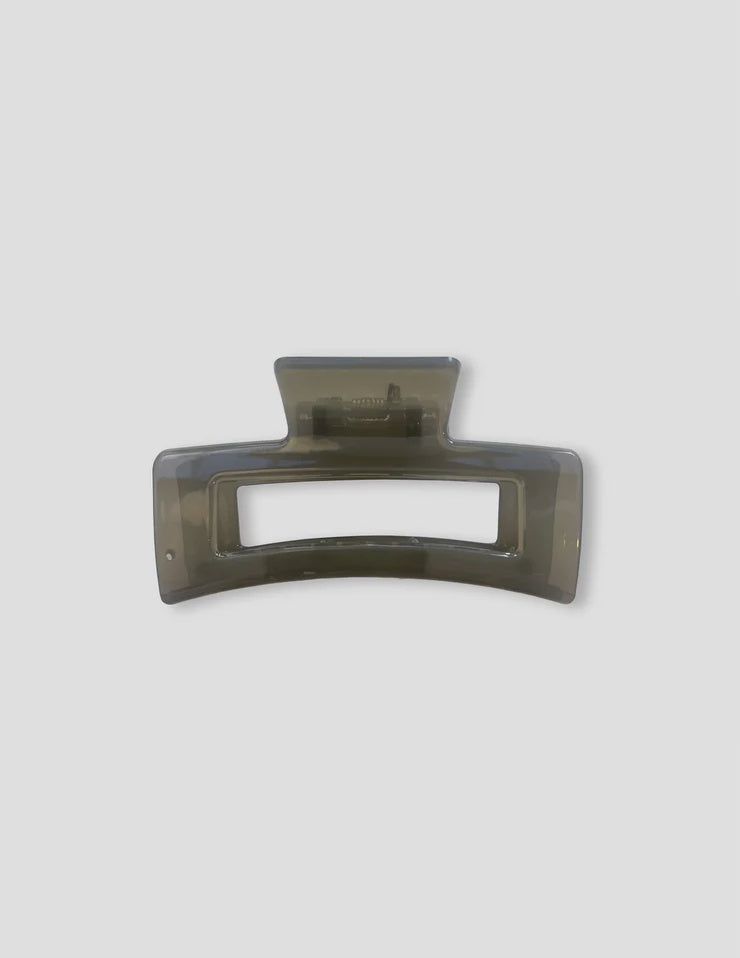 Rectangle Hair Claw - Transparent Grey