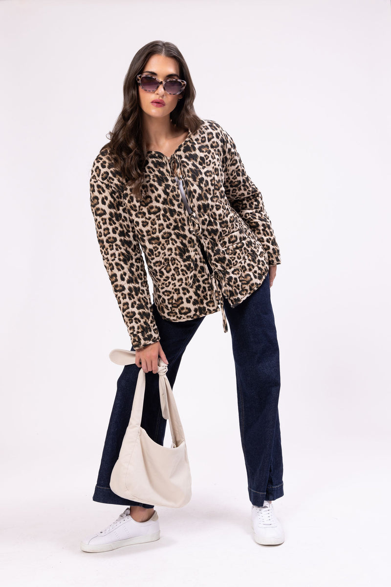 Tied Up Jacket - Animal Print