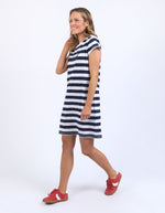 Signature Stripe Tee Dress - Navy & White Stripe