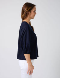 Ursula Blouse - Hampton Blue
