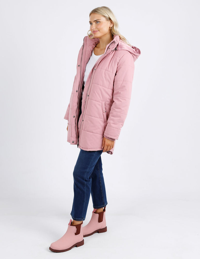 Maddie Puffer Jacket - Dusty Pink