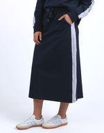 Sloane Fleece Skirt - Navy/Grey Marle Trim