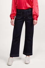 Wide Leg Ankle Grazer Jean - Ink Denim