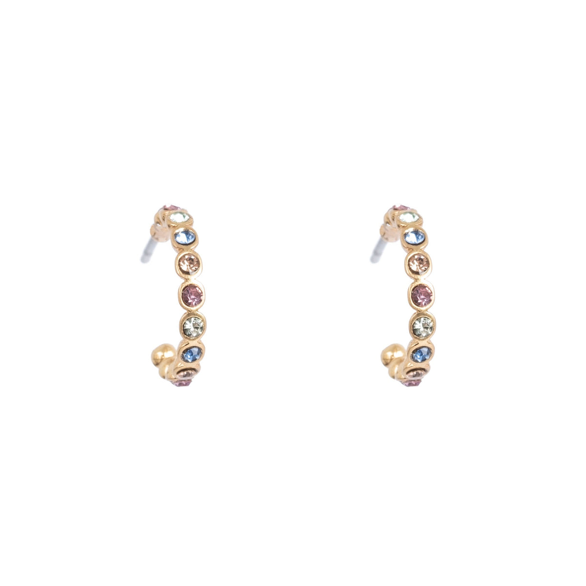 1018-1438 Vibrance Multicolour Creol Earring - Gold