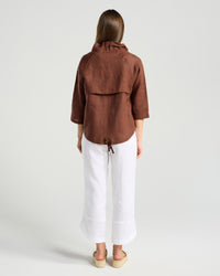 Victoria Zip Front Jacket - Chocolate