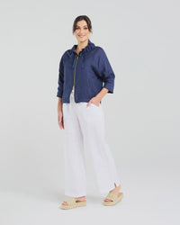 Victoria Zip Front Jacket - French Navy