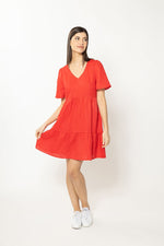 Victoria Mini Dress - Strawberry Linen