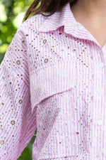 Viola Shirt - Pink Stripe