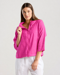 Victoria Zip Front Jacket - Rose Violet