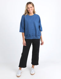 Mazie Sweat - Denim Look