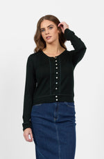 Merino Cropped Cardi - Forest