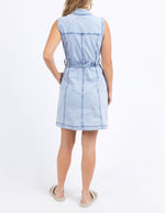 Sleeveless Talbert Dress - Light Blue