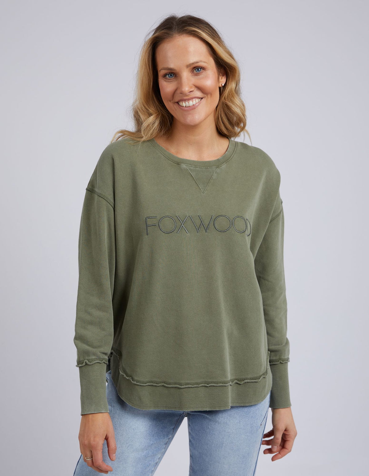 Washed Simplified Crew - Khaki