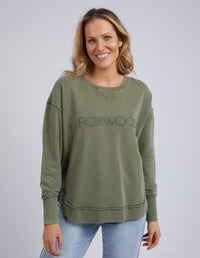 Washed Simplified Crew - Khaki