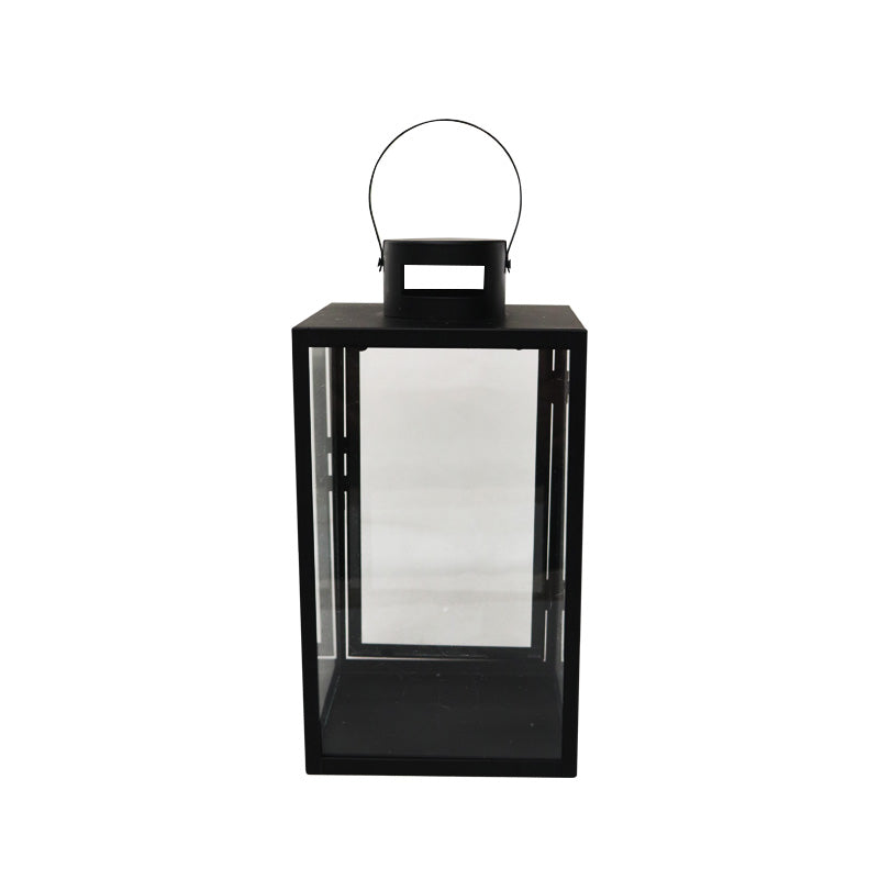 Lantern Rectangular 35cm - Black