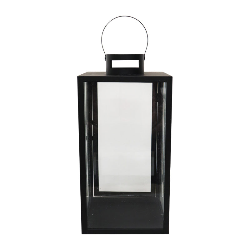 Lantern Rectangular 45cm - Black