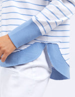 Simplified Stripe Crew - Blue/White Stripe