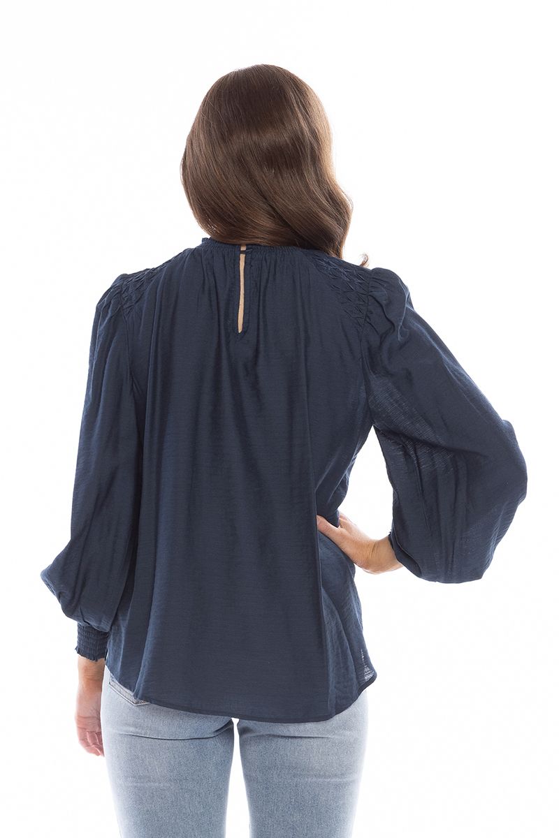 Waltz Blouse  - Navy