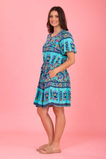 Wanda Dress - Blue Boho