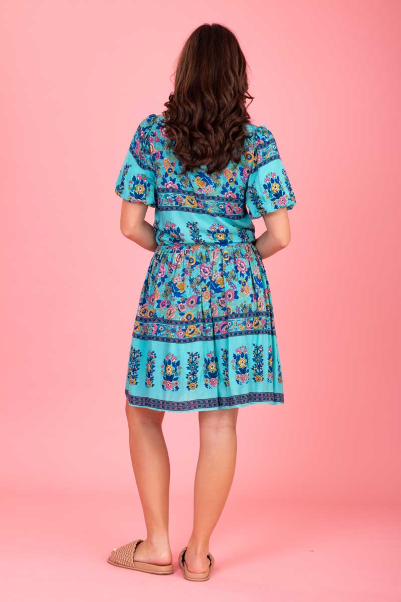 Wanda Dress - Blue Boho