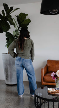 Wendy Wide Leg Denim Blue - Girl Next Door Fashion