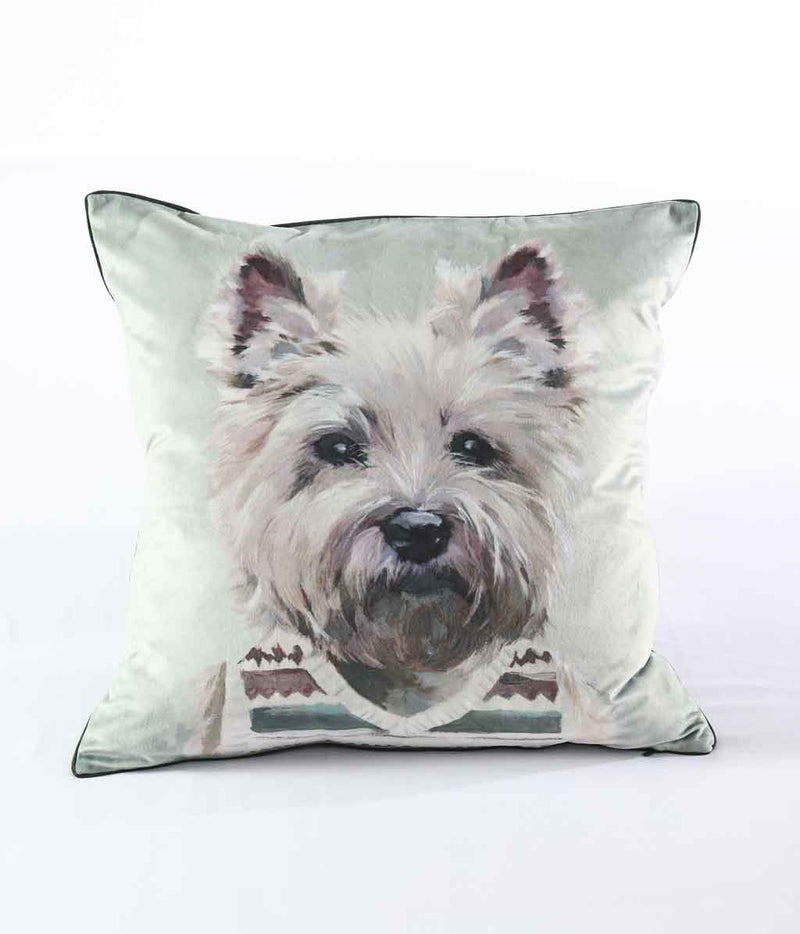 Westie In A Vestie Cushion - Girl Next Door Fashion