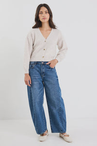Wholesome Oat Chunky Knit Cardigan