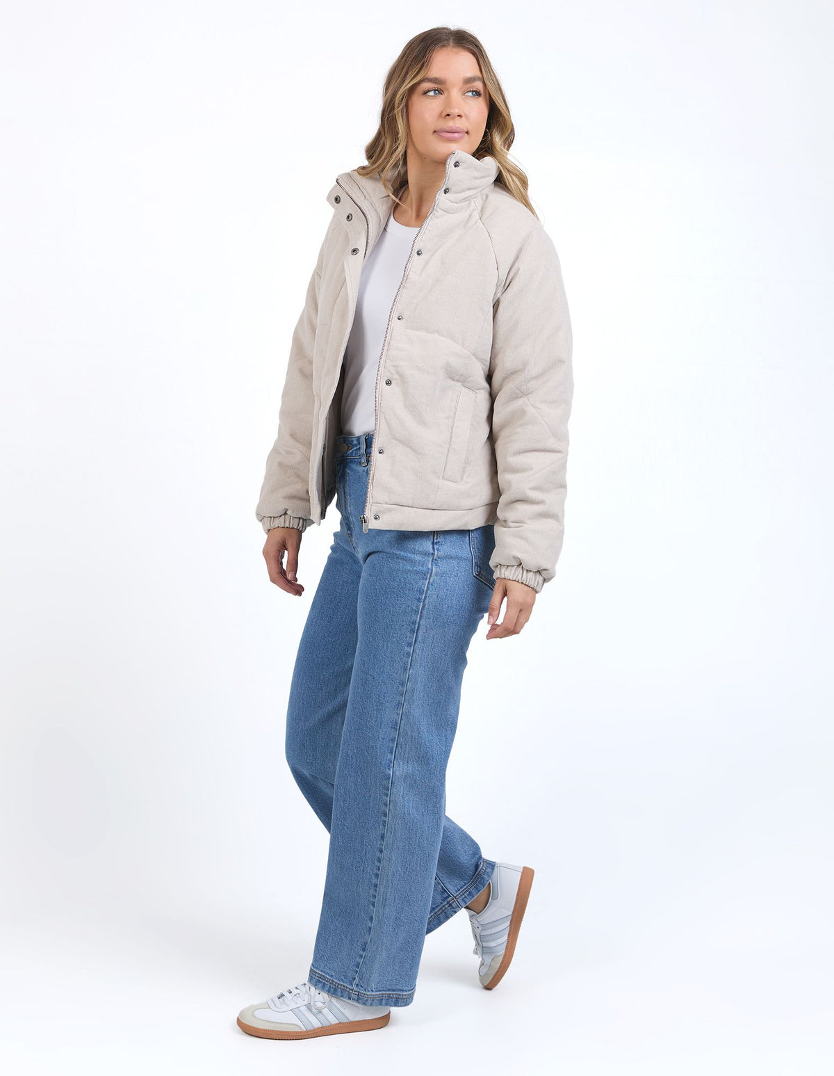 Rosalee Cord Jacket - Mushroom