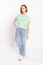 Drma Zoe Tee - Mint/Ecru