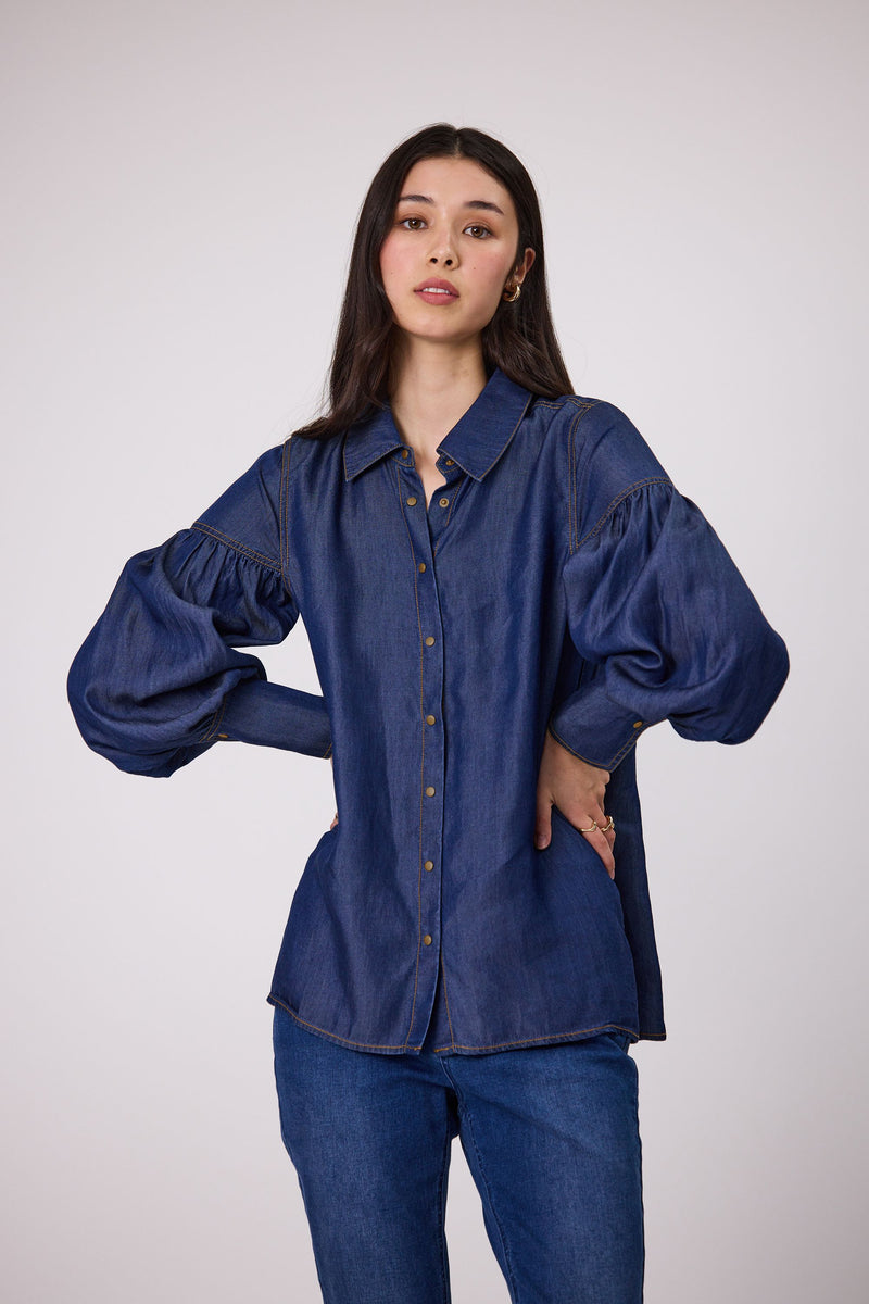 Sylvie Blouse - Indigo