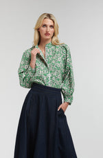 Penny Lane Shirt - Green Floral