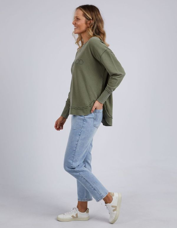 Washed Simplified Crew - Khaki