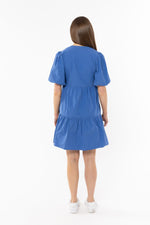 Reflective Mini Dress - Cobalt