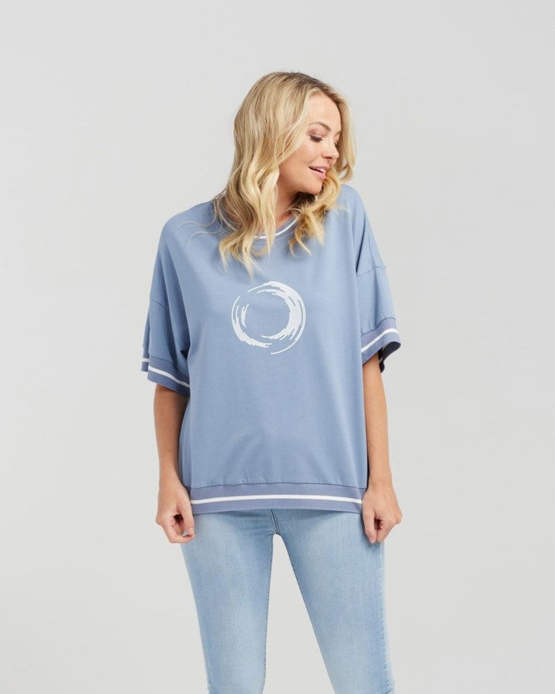 Gemma Top - Washed Blue